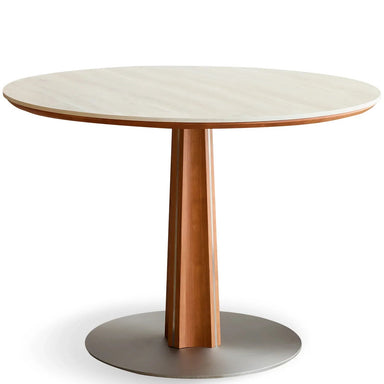 Bauhaus Cherry Wood Sintered Stone Round Dining Table PINECONE