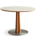 Bauhaus Cherry Wood Sintered Stone Round Dining Table PINECONE