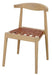 Elliot Teak Leather Dining Chair CH 051 LH (WN) (AL) (Almond / Walnut color)