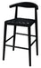 Elliot Teak Barstool with Genuine Leather BR 091 NKLH (WN) (Black) min 2