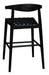 Elliot Teak Barstool with Genuine Leather BR 091 NKLH (WN) (Black) min 2