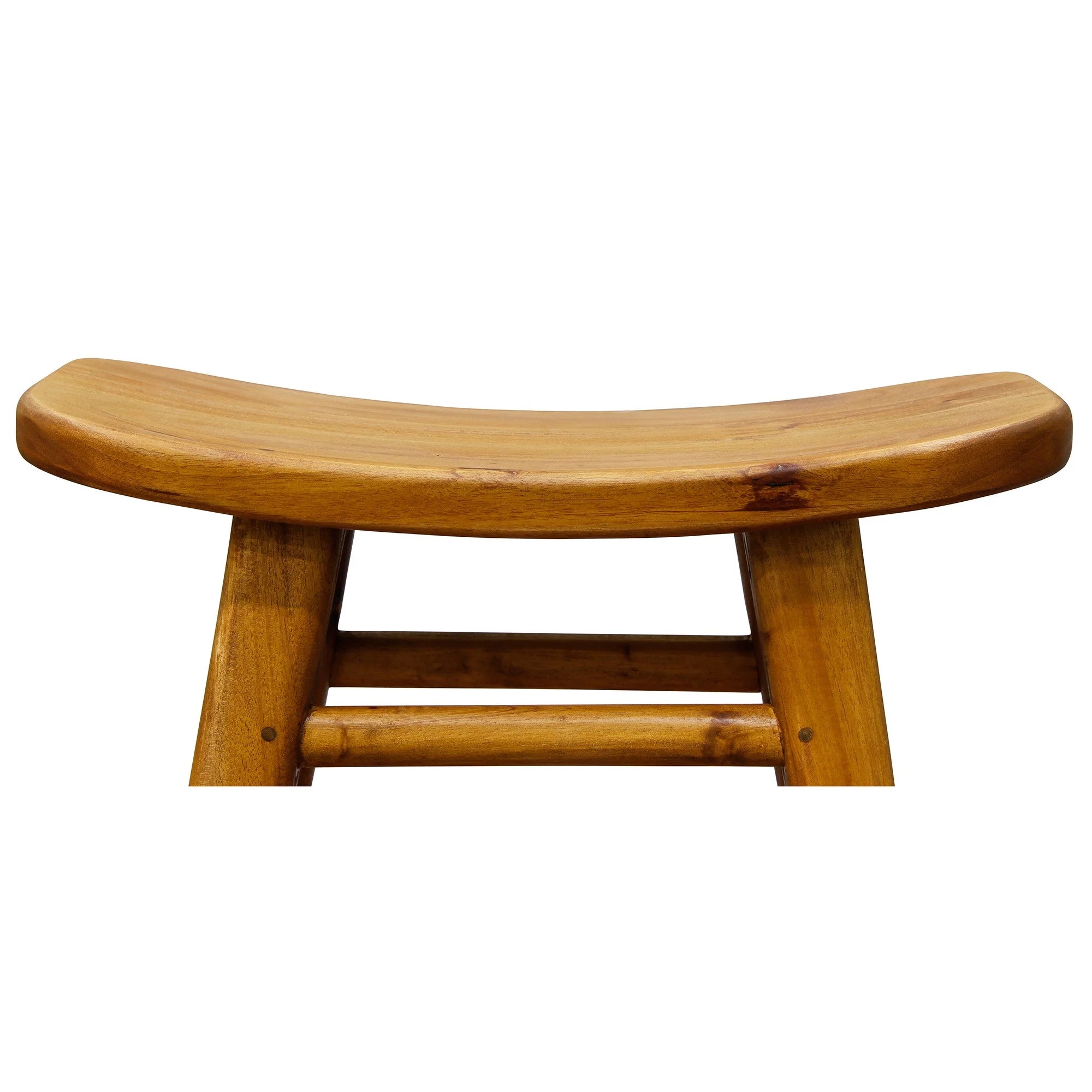 MP Amst Solid Teak Timber 68cm Oval Bar Stool, TEK168 BR 068 OV