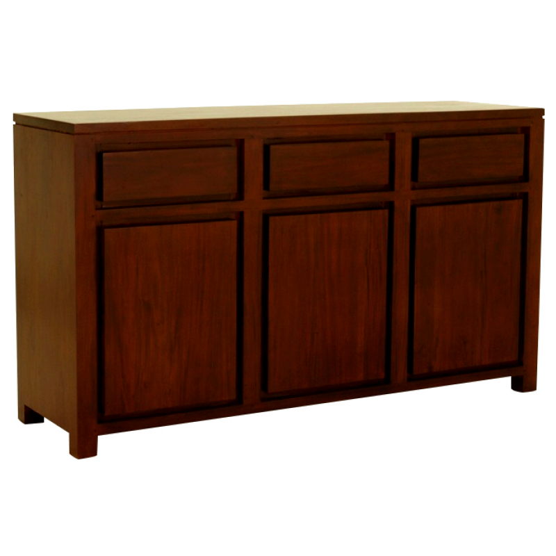 Franeker Amsterdam Buffet Sideboard 3 Drawers 3 Door Cabinet Full Solid  SB 303 TA TEK168 SB 303 TA EC ( White )
