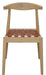 Elliot Teak Leather Dining Chair CH 051 LH (WN) (AL) (Almond / Walnut color)