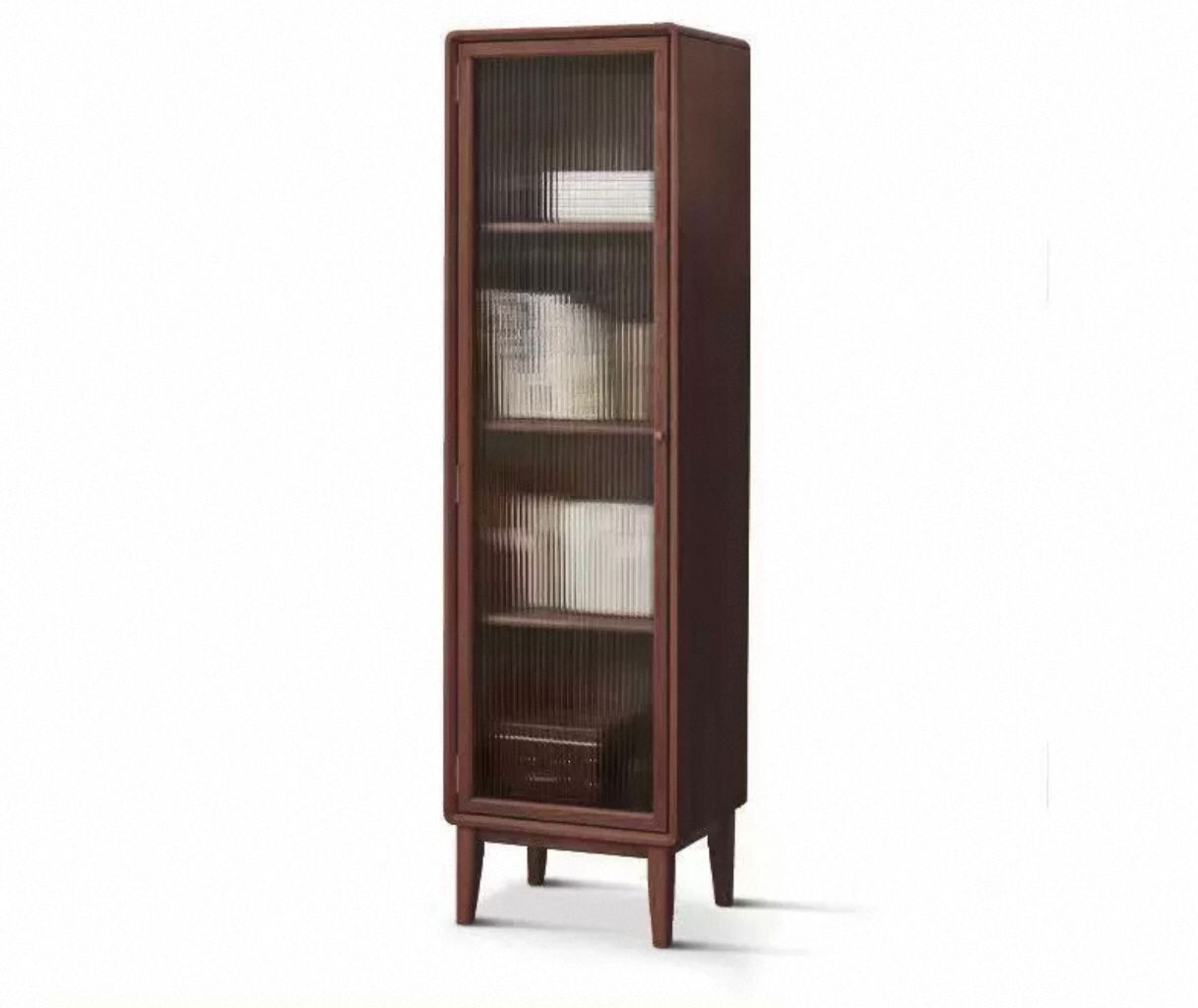 ELLE SWEDEN Glass Display Bookcase Solid Wood ( 2 Colour 2 Size )