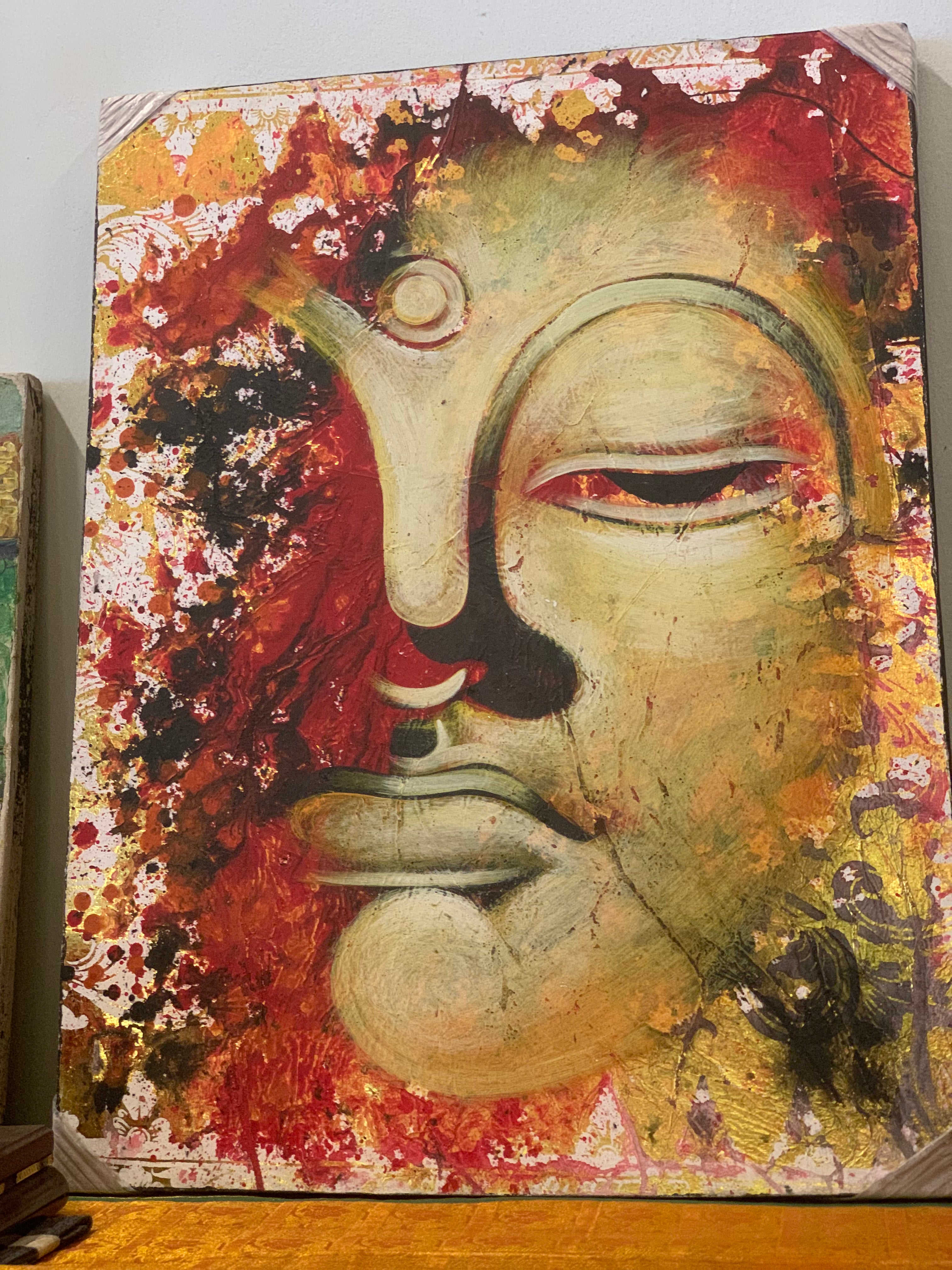 Red Buddha Painting