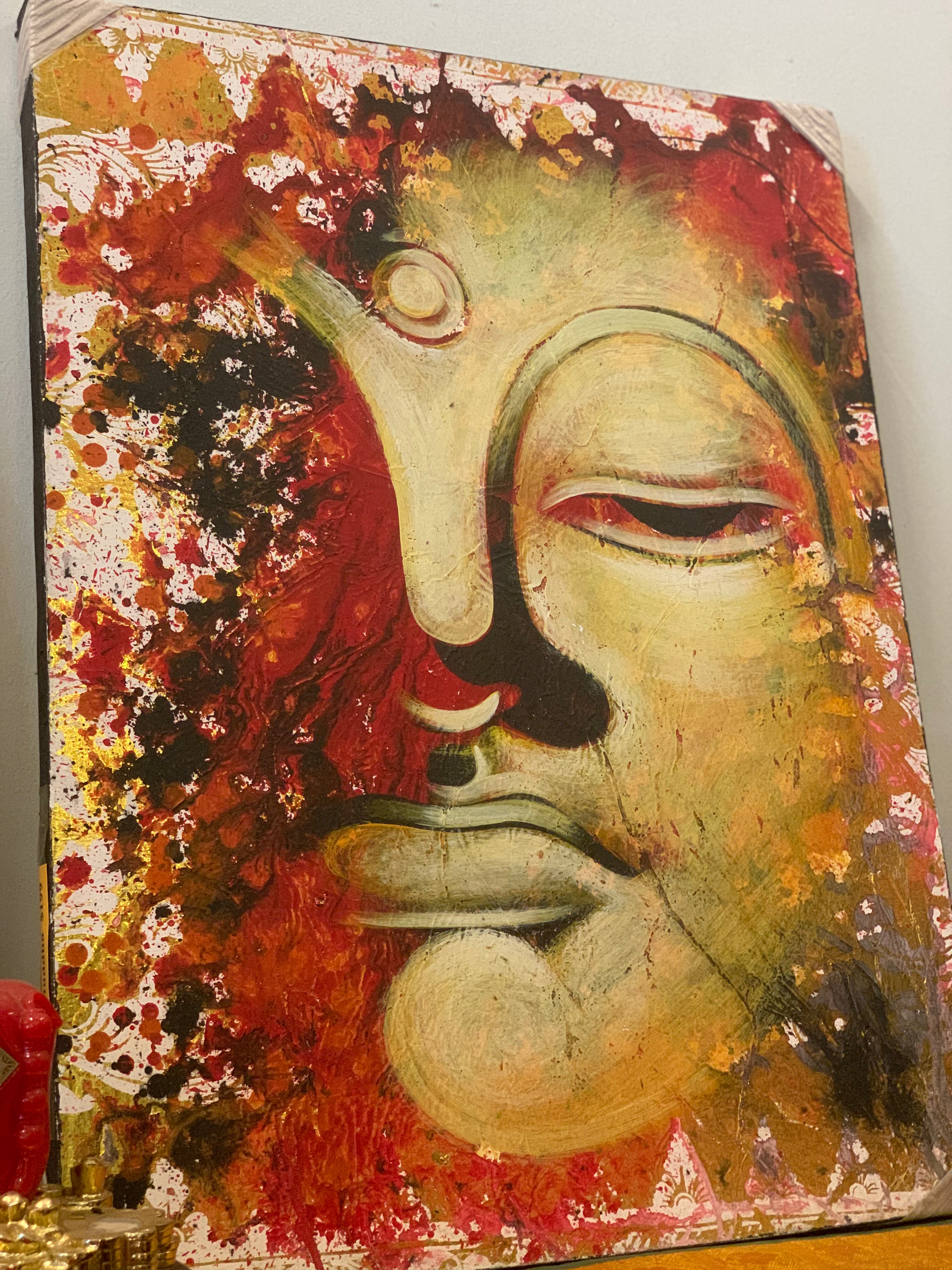 Red Buddha Painting