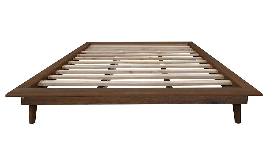 WYNHAM Boston Gatsby Solid Teak Wood Timber Platform Bed Frame