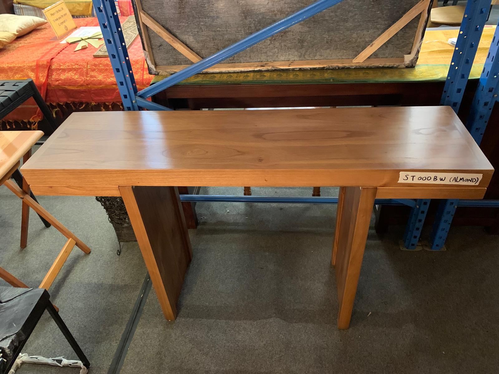 Brentwood Console Table 130 cm (TOP 6cm) Full Solid Teak TEK168 ST 000 BW (Almond)