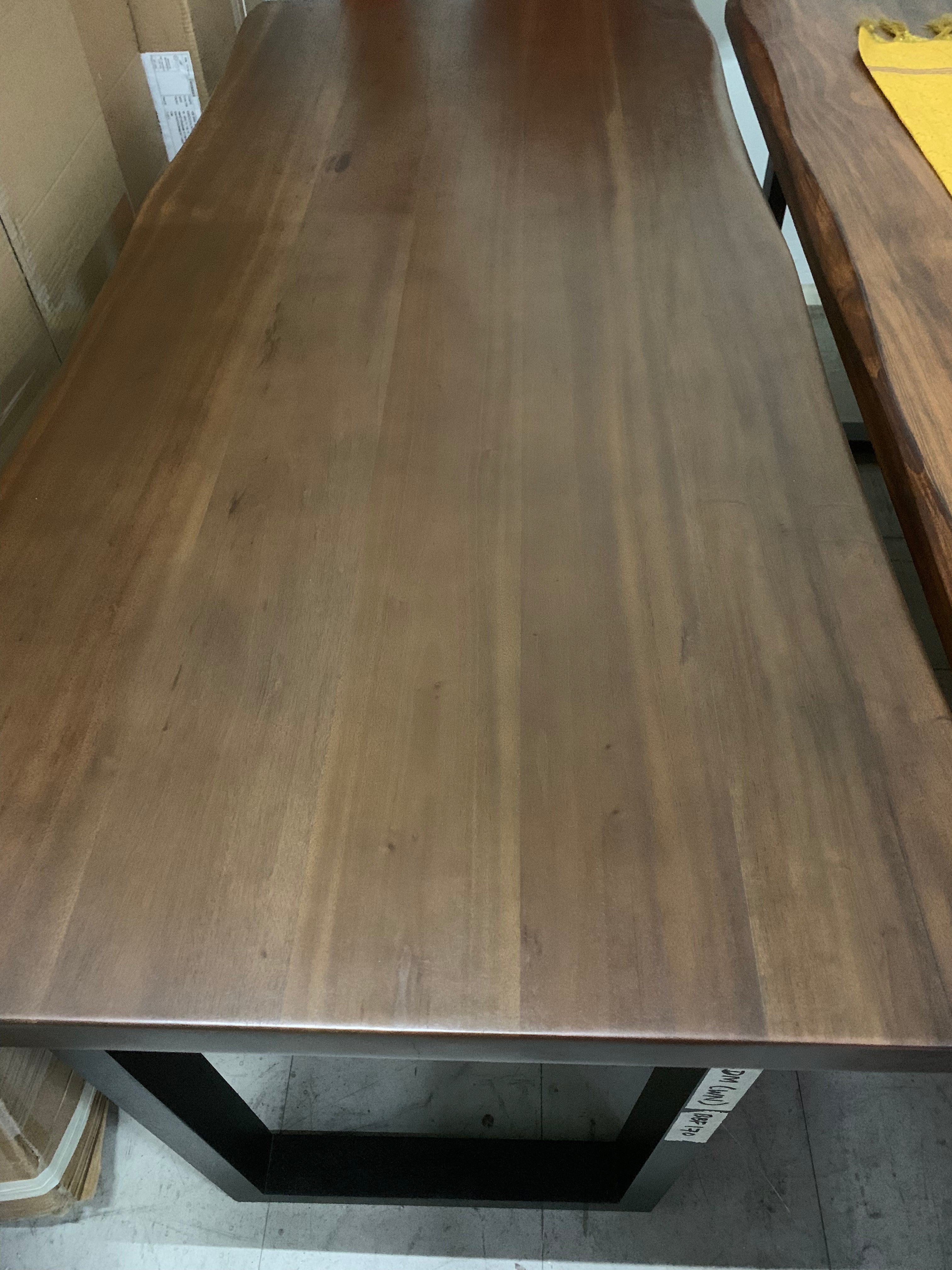 BRADYA Dining Table Natural Straight Edge / Live Edge Hardwood