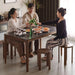 Japandi Rubber Wood Stackable Stool With Wheels FRIDAY