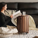 Japandi Rubber Wood Stackable Stool With Wheels FRIDAY