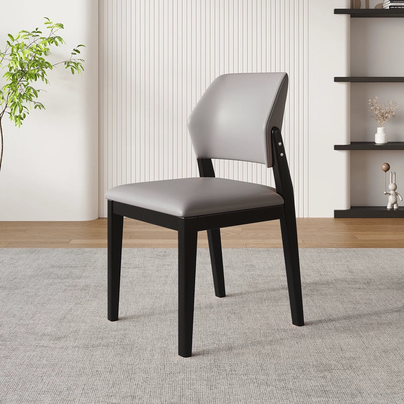 DAYA SHERATON American Solid Wood Leatherette Upholstered Nordic Style Dining Chair