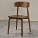 Solid wood dining chair Nordic dining chair dining chair stool simple backrest chair walnut color home chair all solid wood chair