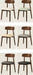 Solid wood dining chair Nordic dining chair dining chair stool simple backrest chair walnut color home chair all solid wood chair