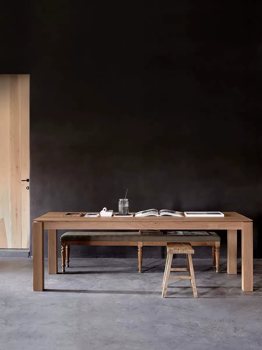 Wabi-sabi style solid wood dining table conference table to the living room long table ash wood desk desk designer workbench