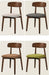 Solid wood dining chair Nordic dining chair dining chair stool simple backrest chair walnut color home chair all solid wood chair