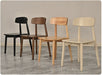 Solid wood dining chair Nordic dining chair dining chair stool simple backrest chair walnut color home chair all solid wood chair