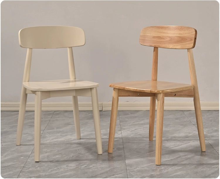 Solid wood dining chair Nordic dining chair dining chair stool simple backrest chair walnut color home chair all solid wood chair