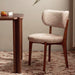 Solid wood dining chair modern simple cotton and linen home dining chair makeup chair lily chair back chair solid wood dining table dining chair