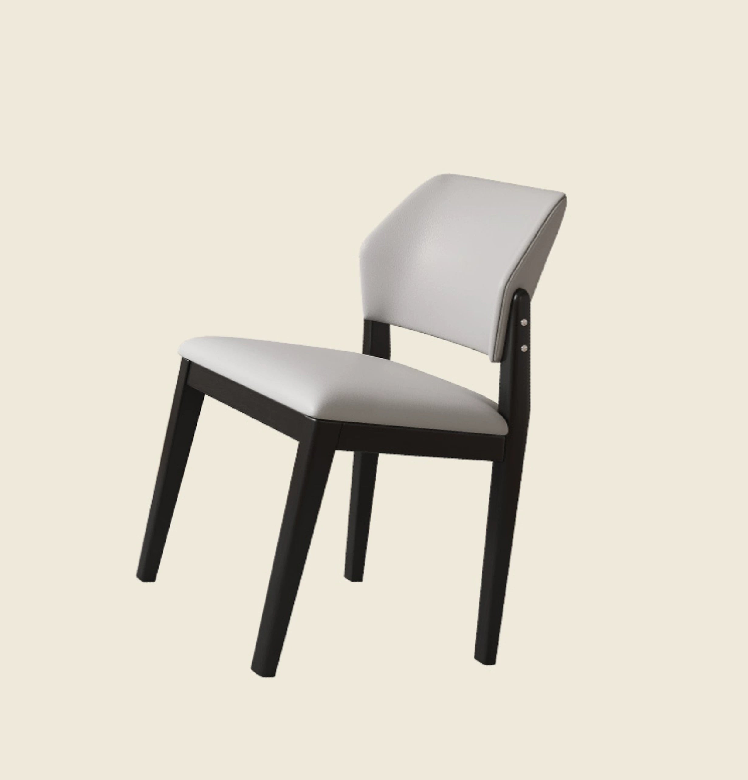 DAYA SHERATON American Solid Wood Leatherette Upholstered Nordic Style Dining Chair