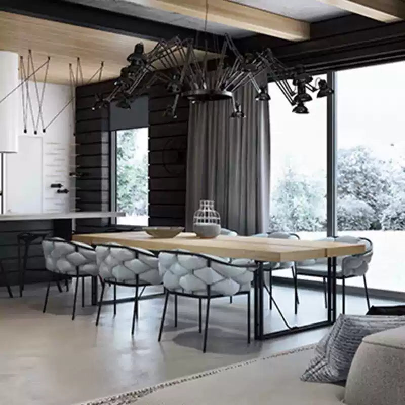 Industrial style large solid wood conference table creative negotiation long table designer staff desk workbench training table