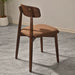 Solid wood dining chair Nordic dining chair dining chair stool simple backrest chair walnut color home chair all solid wood chair
