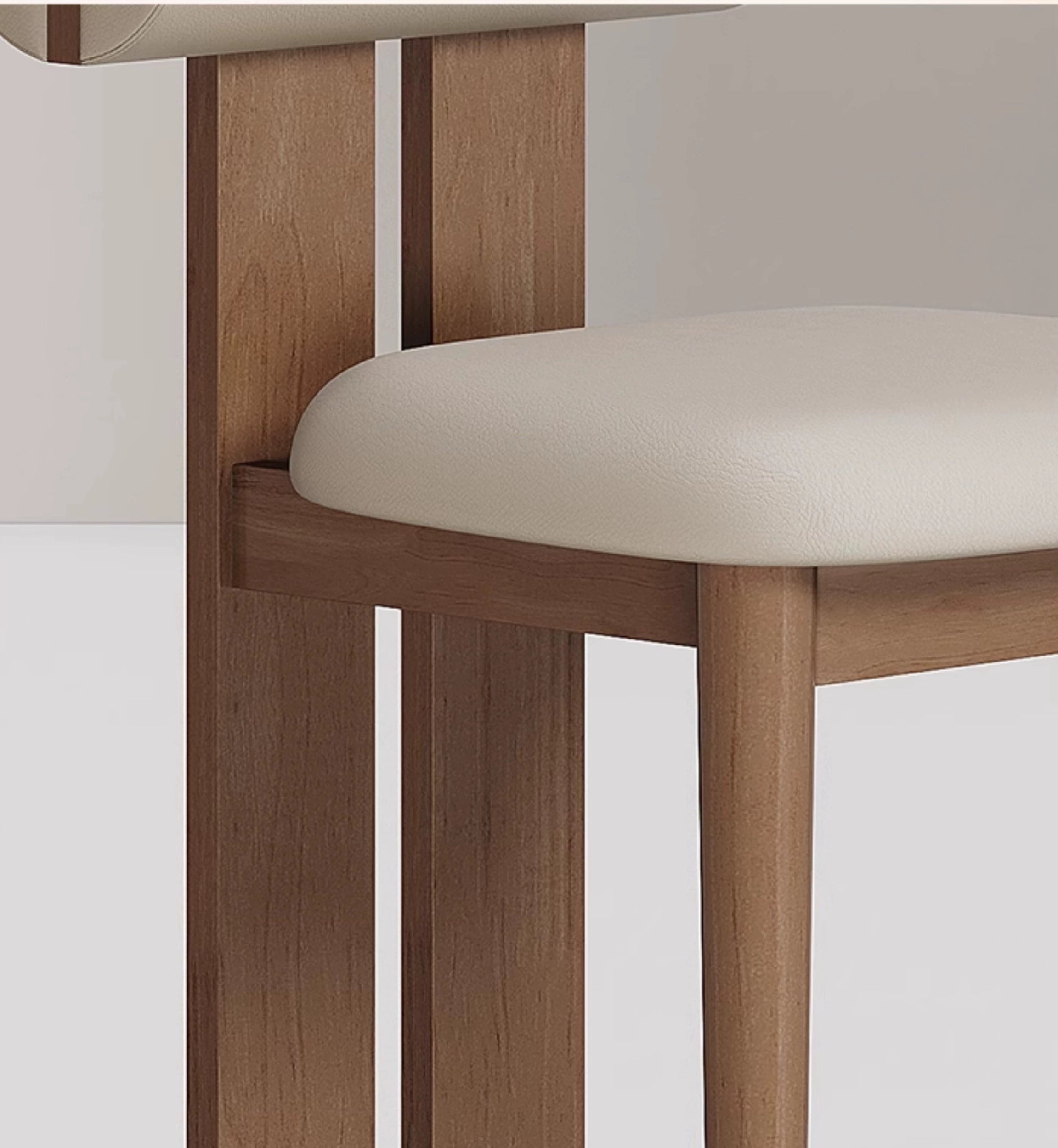 Solid wood dining chair home log high-end dining black island chair makeup stool light luxury solid wood dining table chair