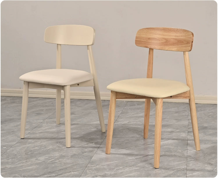 Solid wood dining chair Nordic dining chair dining chair stool simple backrest chair walnut color home chair all solid wood chair