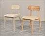 Solid wood dining chair Nordic dining chair dining chair stool simple backrest chair walnut color home chair all solid wood chair