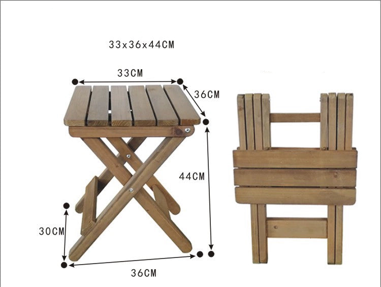 DEAN FAIRFIELD Outdoor Weather Resistant Solid Wood Balcony Side Table with Hammock Chair Set Option