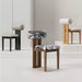 Solid wood dining chair home log high-end dining black island chair makeup stool light luxury solid wood dining table chair