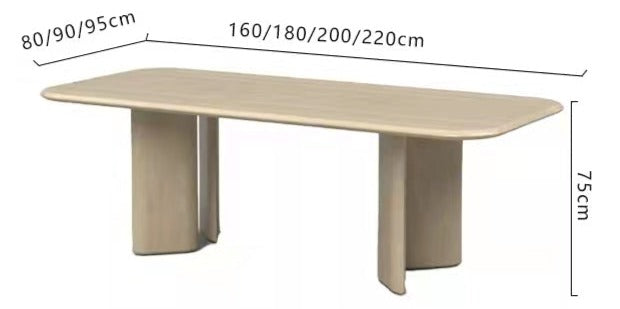 HAKAN COURTYARD Scandinavian Solid Wood Designer Dining Table