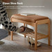 Scandinavian Beech Wood Mixed Weave Fabric Bench STEP
