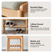 Scandinavian Beech Wood Mixed Weave Fabric Bench STEP