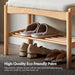 Scandinavian Beech Wood Mixed Weave Fabric Bench STEP