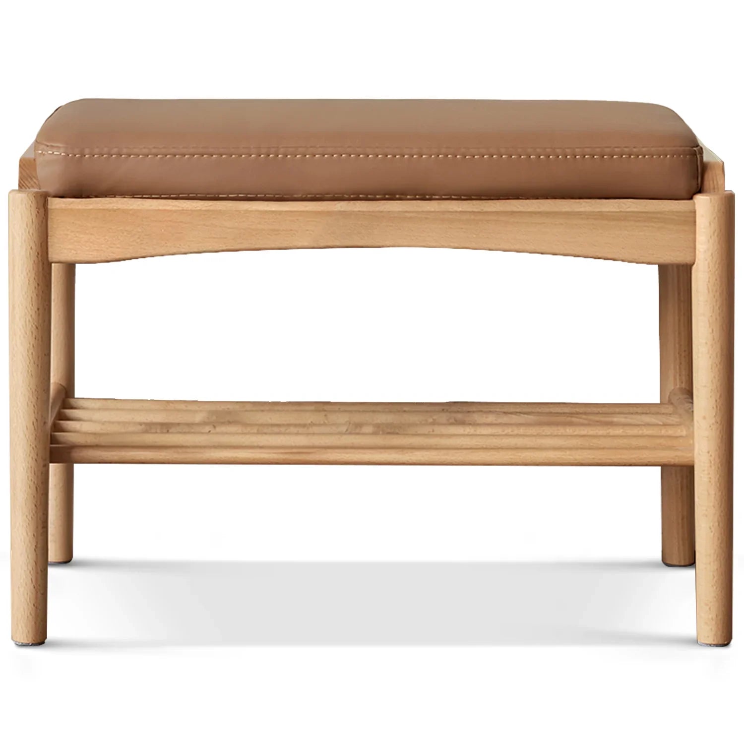 Scandinavian Beech Wood Mixed Weave Fabric Bench STEP