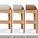 Scandinavian Beech Wood Mixed Weave Fabric Bench STEP
