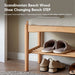 Scandinavian Beech Wood Mixed Weave Fabric Bench STEP