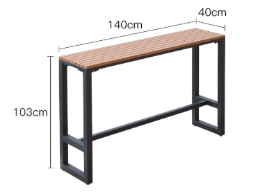 ODAVING EMBASSY Nordic Design American Hybrid Wood Metal Leg High Outdoor Table