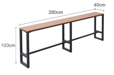 ODAVING EMBASSY Nordic Design American Hybrid Wood Metal Leg High Outdoor Table