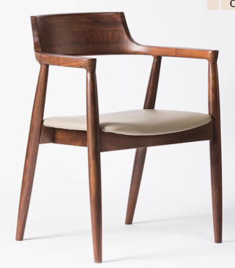 ARIELLA CARLTON Scandinavian Style American Solid Wood Dining Table / Chair