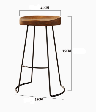 ARLENE COURTYARD Industrial Scandinavian Design American Solid Wood Bar Table