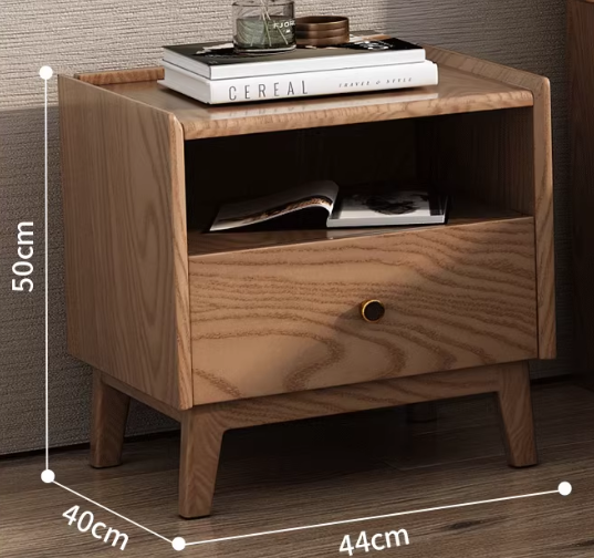 ABBY HILTON Minimalist Nordic Style American Solid Wood 3 Size Bed Frame