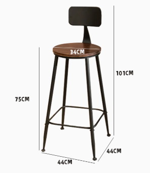 ARLENE COURTYARD Industrial Scandinavian Design American Solid Wood Bar Table