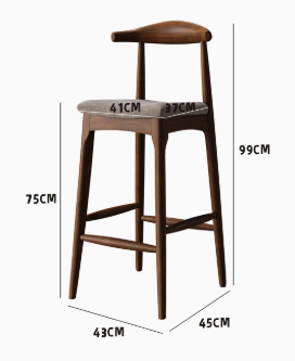 ARLENE COURTYARD Industrial Scandinavian Design American Solid Wood Bar Table