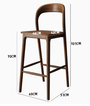 ARLENE COURTYARD Industrial Scandinavian Design American Solid Wood Bar Table
