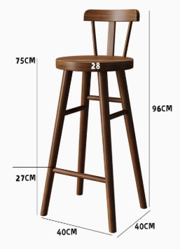 ARLENE COURTYARD Industrial Scandinavian Design American Solid Wood Bar Table