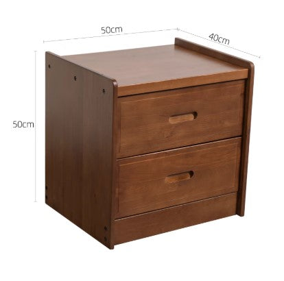BECK HILTON American Solid Wood Modern Bedside Table Japandi Design