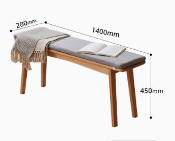 BALAM SHERATON Japandi Design American Solid Wood Multi Size Long Dining Bench